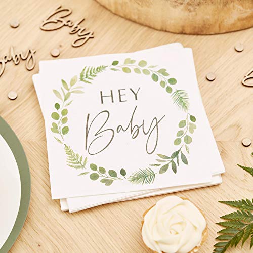 Ginger Ray Botanical Papierservietten für Babyparty, 16 Stück von Ginger Ray