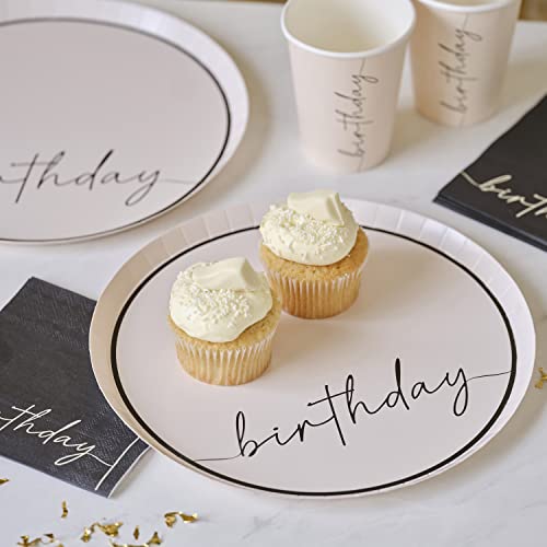 Ginger Ray CN-118 Teller, Geburtstag, Hautfarben und Schwarz von Ginger Ray