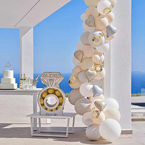 Ginger Ray Cream, Grey and Confetti Party-Ballonbogen, Mehrfarbig, M von Ginger Ray