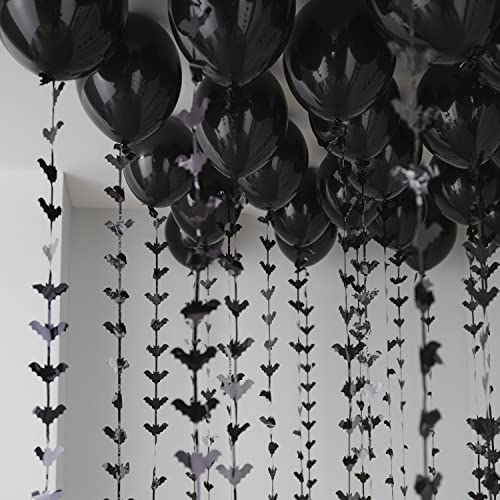 Ginger Ray Deckenset mit Luftschlangen und schwarzen Luftballons, 35 Stück Halloween Party Dekorationen von Ginger Ray