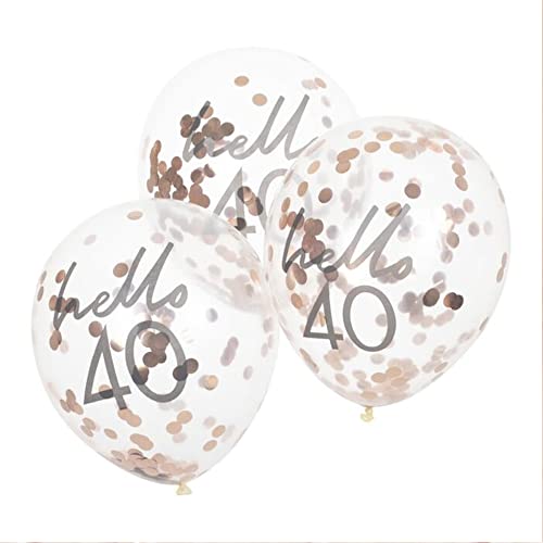 Ginger Ray Deko-Luftballons zum 40. Geburtstag, Roségoldfolie, 5 Stück, Mix It Up, Mixen Sie Es Ginger Ray Deko-Luftballons zum 40. Geburtstag, Roségoldfolie, 5 Stück, Mix It Up, Mixen Sie Es von Ginger Ray