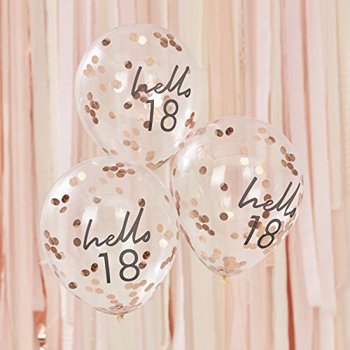 Ginger Ray Dekorative Partyballons, Rotgold, 45,7 cm, 5 Stück Ginger Ray Dekorative Partyballons, Rotgold, 45,7 cm, 5 Stück von Ginger Ray