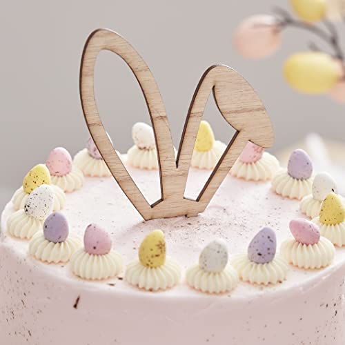 Ginger Ray Eggciting Easter Holz-Kuchendekoration mit Hasenohren, 18 cm, Pink EGG-224 von Ginger Ray