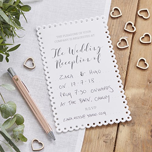 Ginger Ray Einladungskarten mit gewelltem Rand, für Hochzeit, Abend, Empfang, 10 Stück Ginger Ray Einladungskarten mit gewelltem Rand, für Hochzeit, Abend, Empfang, 10 Stück von Ginger Ray