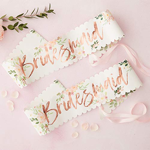 Ginger Ray Floral Rose Gold Foiled Bridesmaid 2 Stück von Ginger Ray