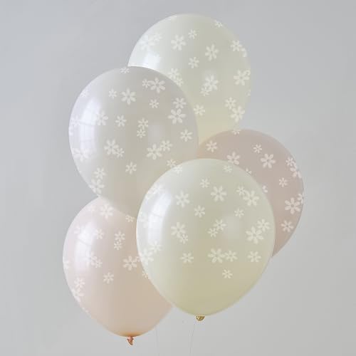 Ginger Ray Gänseblümchen gedruckt Latex Frühling Party Dekorationen mit 5 Luftballons Creme, Rosa & Pfirsich, Pastell Ginger Ray Gänseblümchen gedruckt Latex Frühling Party Dekorationen mit 5 Luftballons Creme, Rosa & Pfirsich, Pastell von Ginger Ray