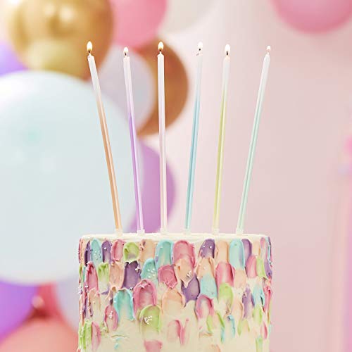 Ginger Ray Große Ombré-Kuchen-Geburtstagskerzen, mehrfarbig, 18 cm, 12 Stück Ginger Ray Große Ombré-Kuchen-Geburtstagskerzen, mehrfarbig, 18 cm, 12 Stück von Ginger Ray