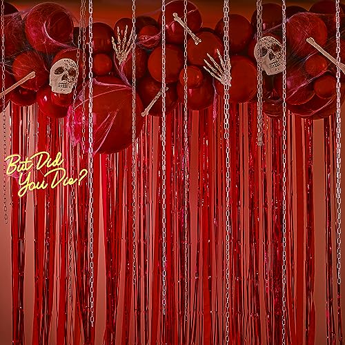 Ginger Ray Halloween Red Balloon Arch Girlande mit Luftschlangen, Kartenknochen und Totenköpfen, 60 Luftballons von Ginger Ray