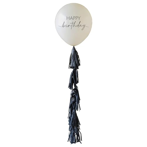 Ginger Ray Happy Birthday Balloon with Black Tassel Tail von Ginger Ray