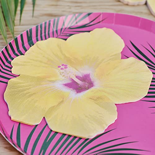 Ginger Ray Hawaiianische Tiki-Papierservietten, tropische Blumen, Gelb Ginger Ray Hawaiianische Tiki-Papierservietten, tropische Blumen, Gelb von Ginger Ray