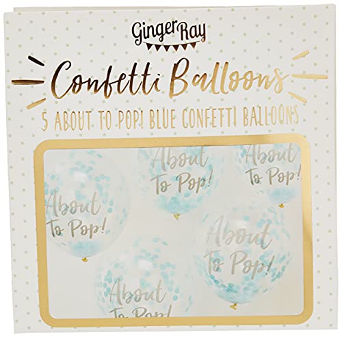 Ginger Ray Luftballons für Babypartys, Blau, Konfetti, 5 Stück Ginger Ray Luftballons für Babypartys, Blau, Konfetti, 5 Stück von Ginger Ray