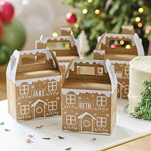 Ginger Ray MLC-137 House Geschenkboxen mit personalisierten Aufklebernamen, 4 Stück von Ginger Ray