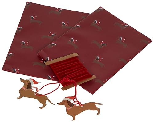 Ginger Ray MRY-160 Weihnachts-Geschenkpapier-Set, Rot von Ginger Ray