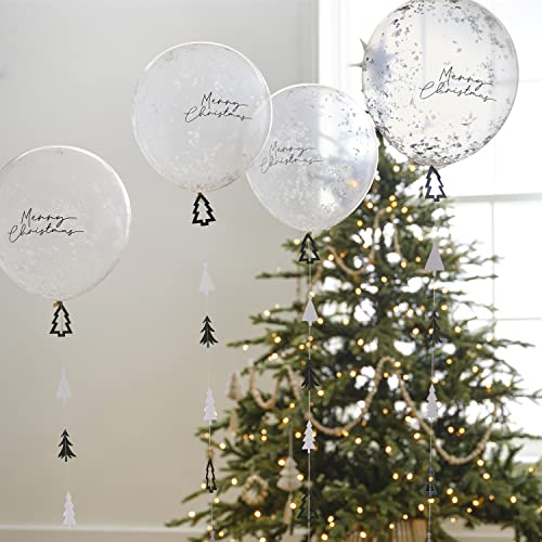 Ginger Ray Merry Christmas Party Latexballons mit Ballonschwanz, 5 Stück, Weiß Ginger Ray Merry Christmas Party Latexballons mit Ballonschwanz, 5 Stück, Weiß von Ginger Ray