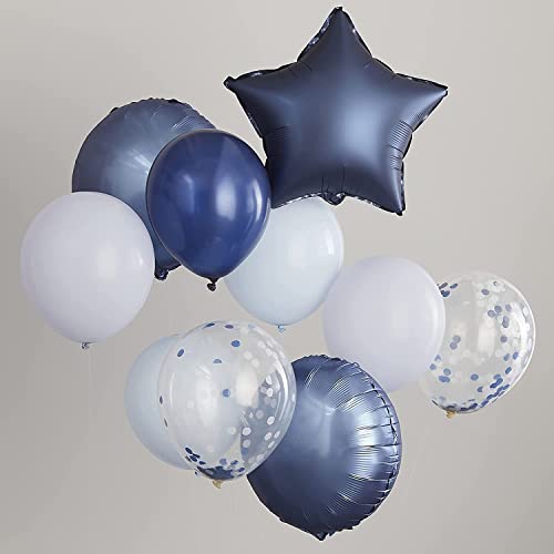 Ginger Ray "Mix It Up" Luftballons aus blauer Folie und Latex, Partydekoration, 10 Stück Ginger Ray "Mix It Up" Luftballons aus blauer Folie und Latex, Partydekoration, 10 Stück von Ginger Ray