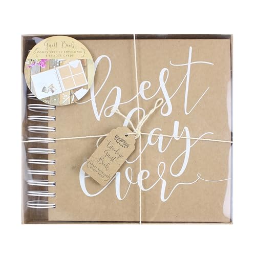 Ginger Ray Gästebuch Rustic Country 80 Briefumschläge Beige Karton Papier 20 Seiten von Ginger Ray