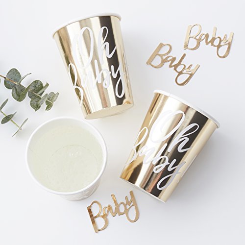 Ginger Ray Oh Babyparty-Papierbecher, 8 Stück, 8 Stück, 1 Stück, Gold Ginger Ray Oh Babyparty-Papierbecher, 8 Stück, 8 Stück, 1 Stück, Gold von Ginger Ray