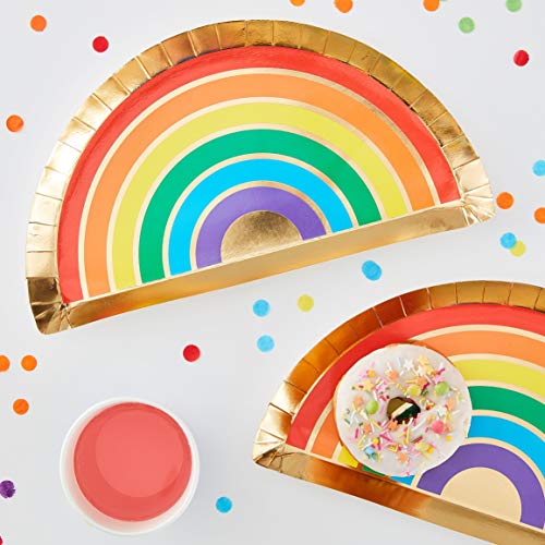 Ginger Ray Partyteller in Regenbogenform, goldfoliert, 8 Stück, goldfarben von Ginger Ray