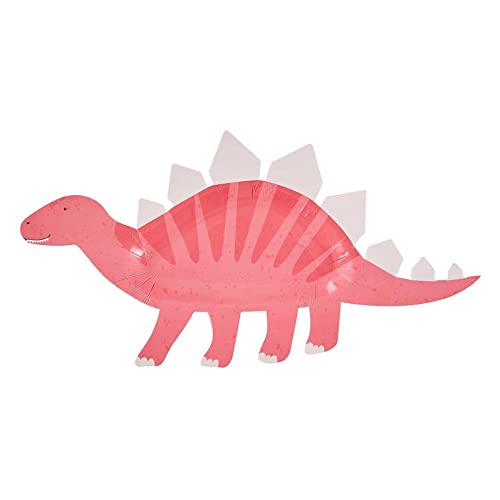 Ginger Ray Party Like a Dinosaur Pappteller, Rosa, 8 Stück, 30 x 16 cm von Ginger Ray