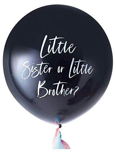 Ginger Ray Little Brother or Little Sister Gender Reveal Partyballon, 91,4 cm, Blau/Rosa von Ginger Ray