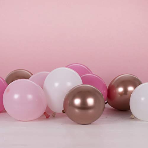 Ginger Ray Party-Dekorationsballons, 12,7 cm, Rotgold, Chrom, Rosa, 40 Stück von Ginger Ray