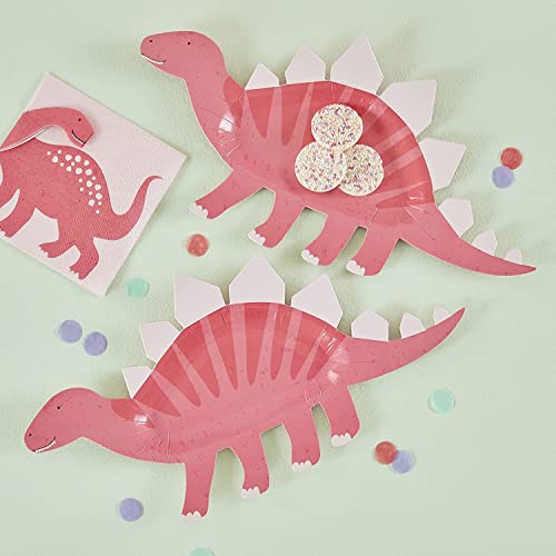 Ginger Ray Party Like a Dinosaur Pappteller, Rosa, 8 Stück, 30 x 16 cm Ginger Ray Party Like a Dinosaur Pappteller, Rosa, 8 Stück, 30 x 16 cm von Ginger Ray