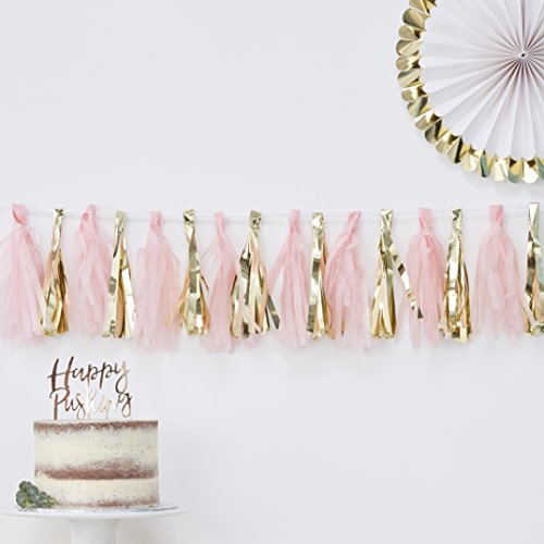 Ginger Ray Pink And Gold Foiled Baby Shower Party 16 Stück, rose von Ginger Ray