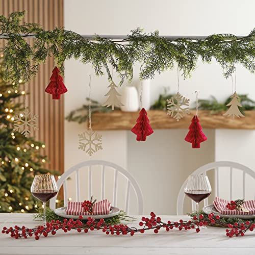 Ginger Ray RUS-107 Weihnachts-Dekoration mit Wabenmuster, 10 Stück, Rot von Ginger Ray