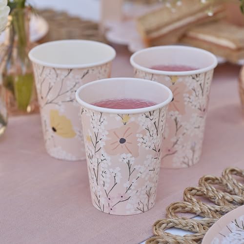 Ginger Ray Papierbecher mit rosa Blumenmuster, Partygeschirr, 8 Stück, Pastellfarben Ginger Ray Papierbecher mit rosa Blumenmuster, Partygeschirr, 8 Stück, Pastellfarben von Ginger Ray
