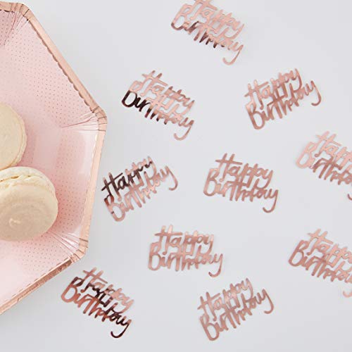 Ginger Ray Rose Gold Happy Birthday Sequin Ditsy Floral, Confetti, ACEEF268 von Ginger Ray
