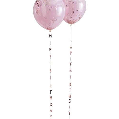 Ginger Ray Rose Gold Folie Happy Birthday Ballon Schwänze Party Dekoration 5 Pack Ginger Ray Rose Gold Folie Happy Birthday Ballon Schwänze Party Dekoration 5 Pack von Ginger Ray