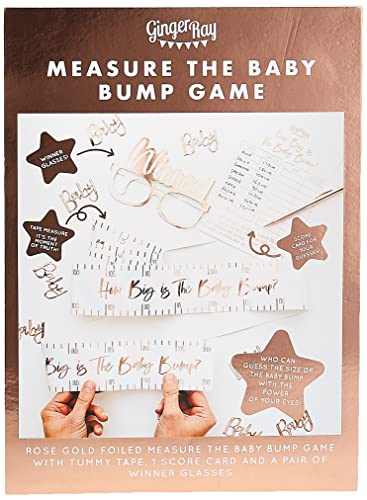 Ginger Ray Rotgold foliert How Big is The Bump Babyparty Partyspiel Twinkle von Ginger Ray