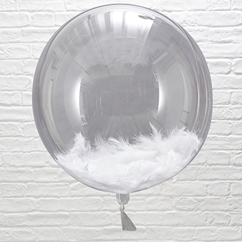 Ginger Ray Transparente runde Luftballons mit weißen Federn, 3 Stück, schöne Botanik-botanische Botanik Ginger Ray Transparente runde Luftballons mit weißen Federn, 3 Stück, schöne Botanik-botanische Botanik von Ginger Ray
