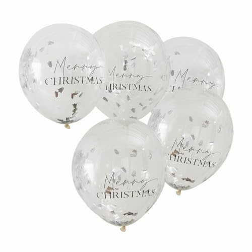Ginger Ray Silberne Frohe Weihnachten Konfetti-Luftballons Ginger Ray Silberne Frohe Weihnachten Konfetti-Luftballons von Ginger Ray