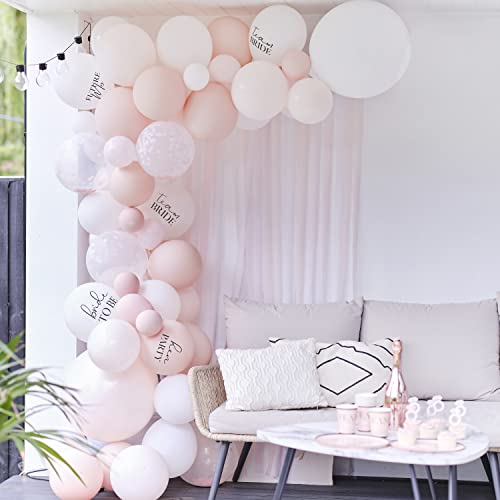 Ballonbogen-Set für Junggesellinnenabschied, Weiß, Rosa und Konfetti, für Junggesellinnenabschiede von Ginger Ray