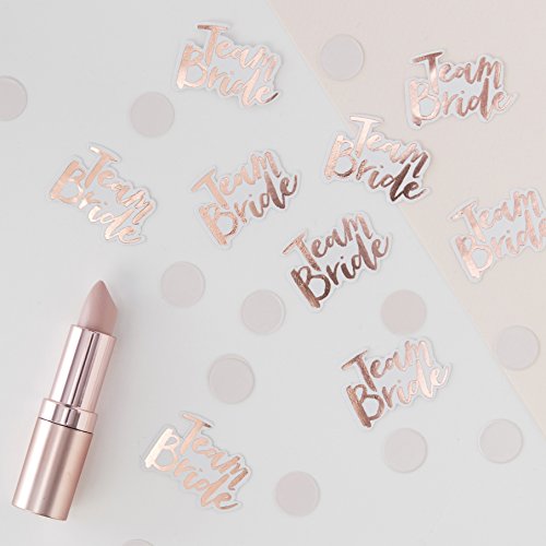 Ginger Ray Team Bride Rose Gold Foiled Tischdekoration für Junggesellinnenabschiede, Karton, Confetti, One Size von Ginger Ray