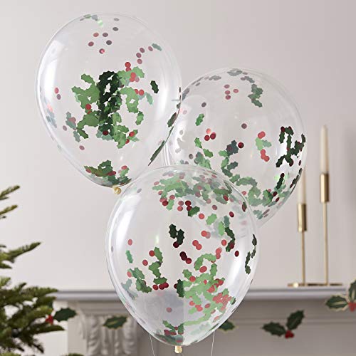 Ginger Ray Weihnachts-Konfetti-Luftballons, gefüllt, 5 Stück von Ginger Ray