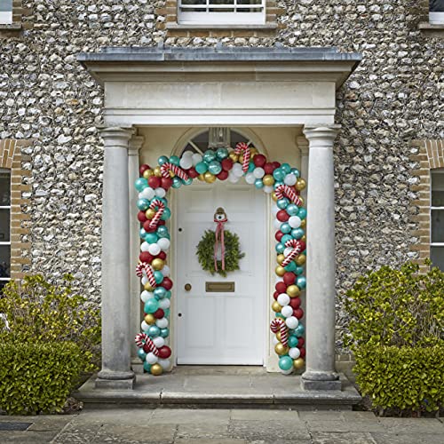 Ginger Ray Weihnachtstür-Ballonbogen-Set mit Zuckerstangen-Motiv von Ginger Ray