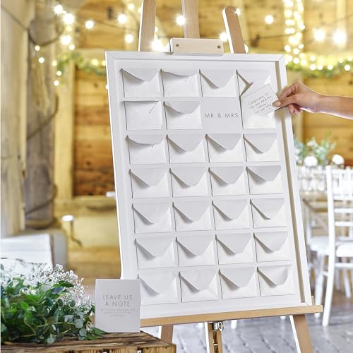 Ginger Ray Weißes Hochzeits-Gästebuch mit Holzrahmen, Umschlägen und 27 Karten, White Ginger Ray Weißes Hochzeits-Gästebuch mit Holzrahmen, Umschlägen und 27 Karten, White von Ginger Ray