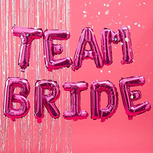 Ginger Ray Wimpelkette für Junggesellinnenabschied, mit Aufschrift "Team Bride", Hot Pink von Ginger Ray