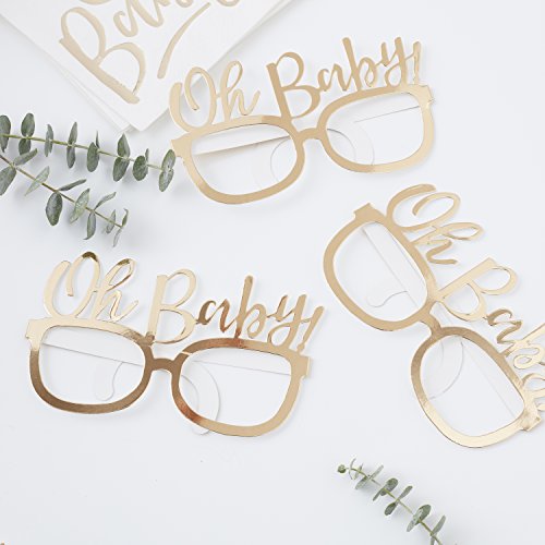 Ginger Ray Oh Babyparty Party mit Goldfolie, 8 Stück von Ginger Ray