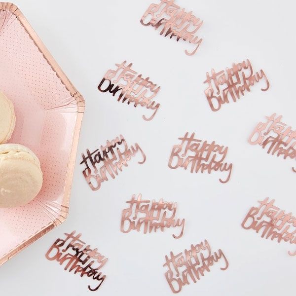 Konfetti "Happy Birthday", roségold, 14g, Tischdeko Konfetti "Happy Birthday", roségold, 14g, Tischdeko von Ginger Ray