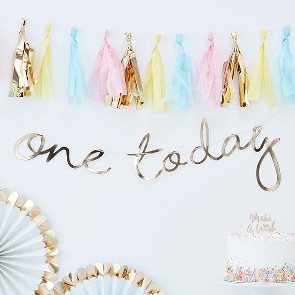 Partygirlande "One Today", 1,5m Partygirlande "One Today", 1,5m von Ginger Ray