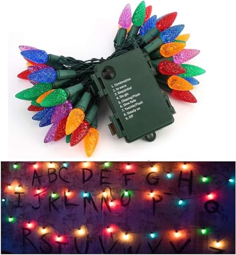 Led Lichterkette Batterien, 50 Erdbeeren Led Kette Dekorativ Fairy Lights für Party Fest Halloween Weihnachten Dekorieren von Ginkago