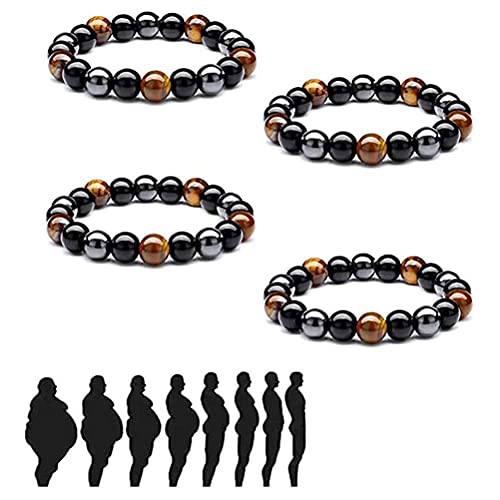 Gintdinpu Dreifacher Schutz Armband, Tigerauge Perlen Armband Lavastein Ätherisches Öl Diffusor Armbänder Stressabbau und Angst Armband, Naturstein Armband Armreif Herren Damen Gintdinpu Dreifacher Schutz Armband, Tigerauge Perlen Armband Lavastein Ätherisches Öl Diffusor Armbänder Stressabbau und Angst Armband, Naturstein Armband Armreif Herren Damen von Gintdinpu