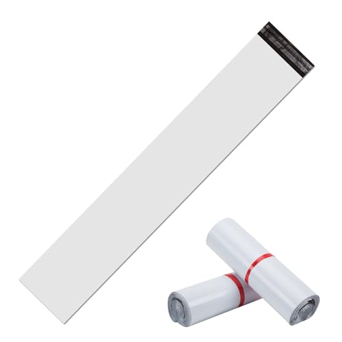 Lange Versandtaschen aus Polymaterial, 25,4 x 63,5 cm, 20 Stück, für einzigartige Gegenstände, selbstdichtend, wasserdicht, doppellagig, 0,5 mm dick Lange Versandtaschen aus Polymaterial, 25,4 x 63,5 cm, 20 Stück, für einzigartige Gegenstände, selbstdichtend, wasserdicht, doppellagig, 0,5 mm dick von Gintison
