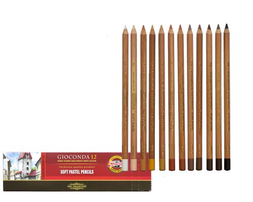 Gioconda Soft Pastellstifte Farbtöne Brauntöne + Weiss + Schwarz 12 Stück KOH-I-Noor Pastellkreidenstifte Pastellkreiden Stifte Soft Pastels Set Gioconda Soft Pastellstifte Farbtöne Brauntöne + Weiss + Schwarz 12 Stück KOH-I-Noor Pastellkreidenstifte Pastellkreiden Stifte Soft Pastels Set von Gioconda