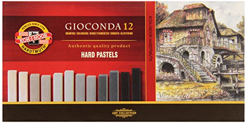 KOH-I-NOOR GIOCONDA 8122 Harte Künstler-Pastellkreide Set in Grautönen von KOH-I-NOOR