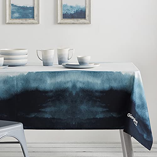 Giorgina Freshlife Blue Wave CoolDreams Tischdecke, schmutzabweisend, rechteckig, 100 % Baumwolle, Picknickdecke, 150 x 220 cm von Giorgina Freshlife