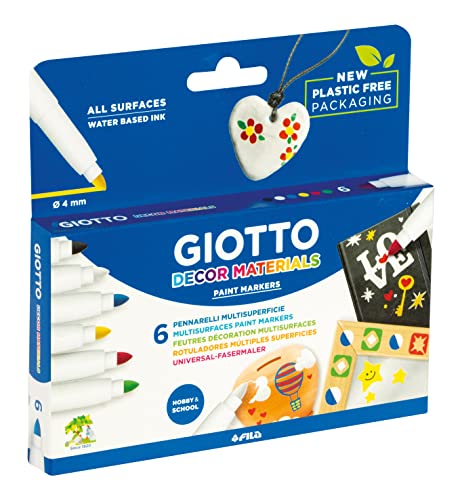 Giotto 4533 00 - Decor Materials - Fasermaler - 6 sortierten Farben von GIOTTO